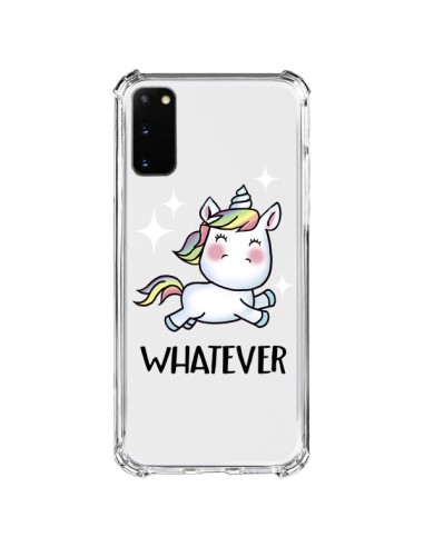 Coque Samsung Galaxy S20 FE Licorne Whatever Transparente - Maryline Cazenave