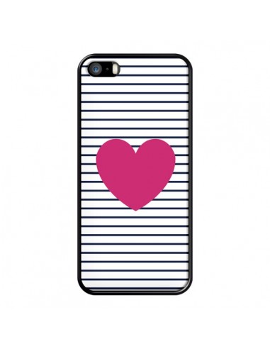 Coque Coeur Traits Marin pour iPhone 5 et 5S - Jonathan Perez