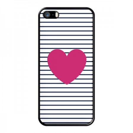 Coque Coeur Traits Marin pour iPhone 5 et 5S - Jonathan Perez Coque Coeur Traits Marin pour iPhone 5 et 5S - Jonathan Perez
