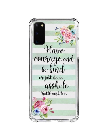 Cover Samsung Galaxy S20 FE Courage, Kind, Asshole Trasparente - Maryline Cazenave