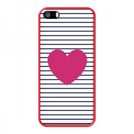 Coque Coeur Traits Marin pour iPhone 5 et 5S - Jonathan Perez Coque Coeur Traits Marin pour iPhone 5 et 5S - Jonathan Perez