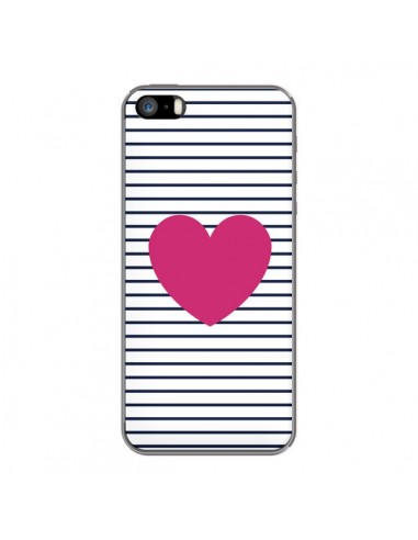 Coque Coeur Traits Marin pour iPhone 5 et 5S - Jonathan Perez