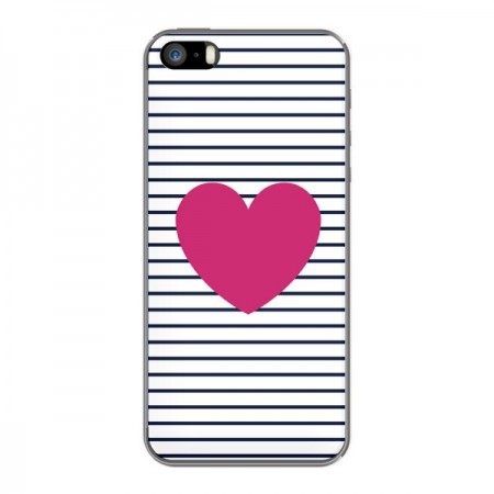 Coque Coeur Traits Marin pour iPhone 5 et 5S - Jonathan Perez Coque Coeur Traits Marin pour iPhone 5 et 5S - Jonathan Perez