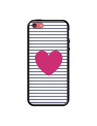 Coque Coeur Traits Marin pour iPhone 5C - Jonathan Perez