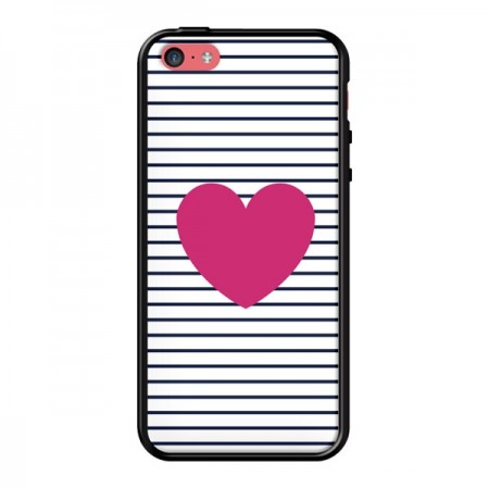Coque Coeur Traits Marin pour iPhone 5C - Jonathan Perez Coque Coeur Traits Marin pour iPhone 5C - Jonathan Perez