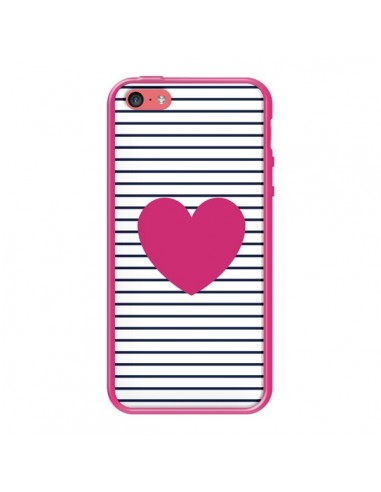 Coque Coeur Traits Marin pour iPhone 5C - Jonathan Perez