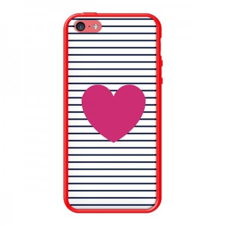 Coque Coeur Traits Marin pour iPhone 5C - Jonathan Perez Coque Coeur Traits Marin pour iPhone 5C - Jonathan Perez