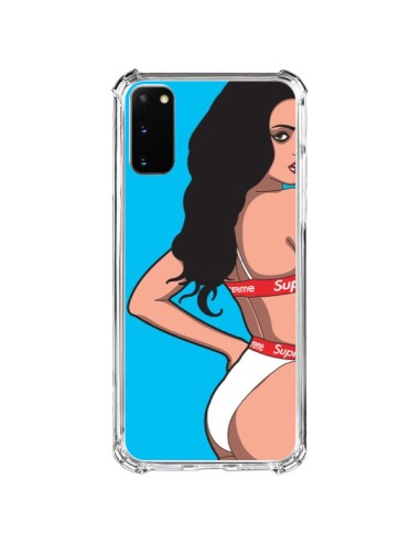 Cover Samsung Galaxy S20 FE Pop Art Donna Blu - Mikadololo