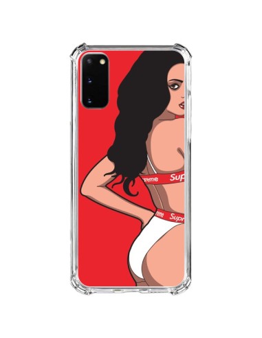 Coque Samsung Galaxy S20 FE Pop Art Femme Rouge - Mikadololo