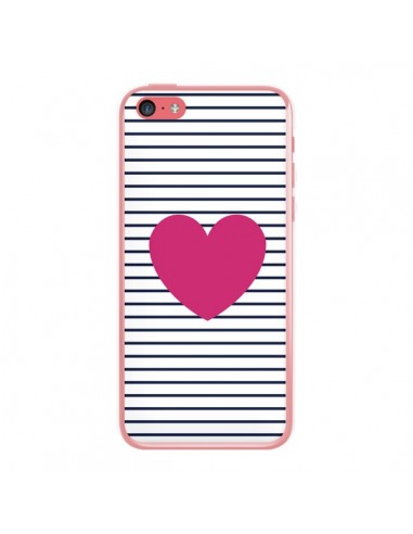 Coque Coeur Traits Marin pour iPhone 5C - Jonathan Perez