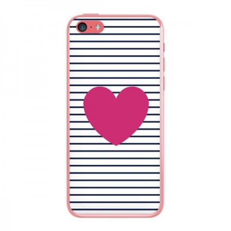 Coque Coeur Traits Marin pour iPhone 5C - Jonathan Perez Coque Coeur Traits Marin pour iPhone 5C - Jonathan Perez