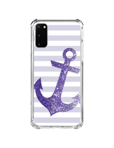 Coque Samsung Galaxy S20 FE Ancre Violet Navire - Monica Martinez