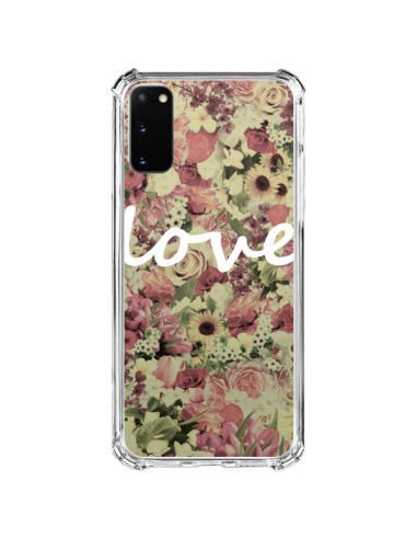 Samsung Galaxy S20 FE Case Love White Flowers - Monica Martinez