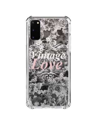 Coque Samsung Galaxy S20 FE Vintage Love Noir Flower - Monica Martinez