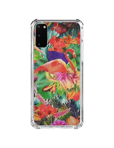 Coque Samsung Galaxy S20 FE Tropical Flamant Rose - Monica Martinez