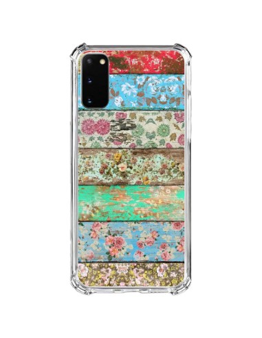 Cover Samsung Galaxy S20 FE Rococo Style Legno Fiori - Maximilian San