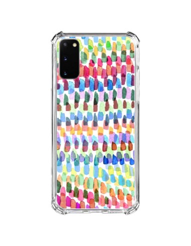 Coque Samsung Galaxy S20 FE Artsy Strokes Stripes Colorful - Ninola Design