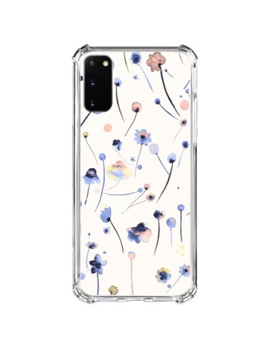 Samsung Galaxy S20 FE Case Blue Soft Flowers - Ninola Design