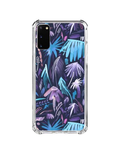 Cover Samsung Galaxy S20 FE Brushstrokes Tropicali Palme Azzurro - Ninola Design