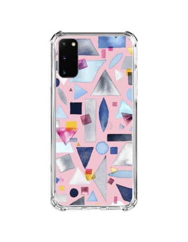 Cover Samsung Galaxy S20 FE Geometric Pieces Rosa - Ninola Design