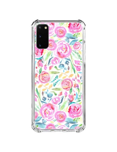 Coque Samsung Galaxy S20 FE Speckled Watercolor Pink - Ninola Design