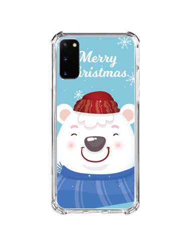 Coque Samsung Galaxy S20 FE Ours Blanc de Noël Merry Christmas - Nico