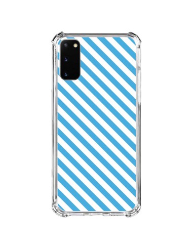 Cover Samsung Galaxy S20 FE Caramella Motivo rigato Blu e Bianco - Nico