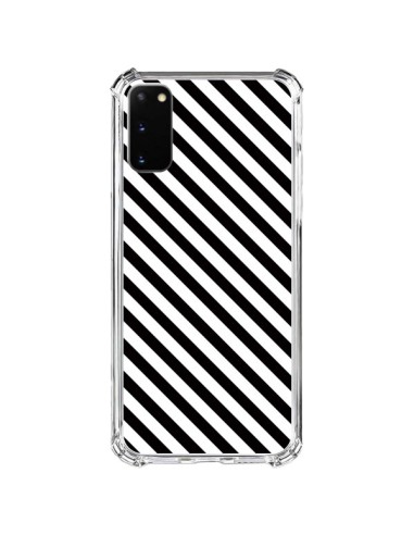 Coque Samsung Galaxy S20 FE Bonbon Candy Noire et Blanche Rayée - Nico