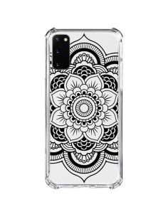 Coque Samsung Galaxy S20 FE Mandala Noir Azteque Transparente - Nico