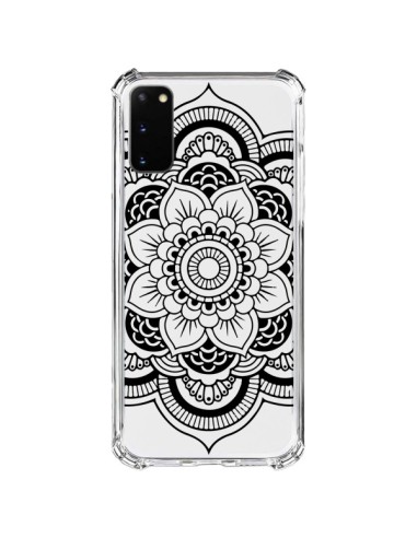 Coque Samsung Galaxy S20 FE Mandala Noir Azteque Transparente - Nico