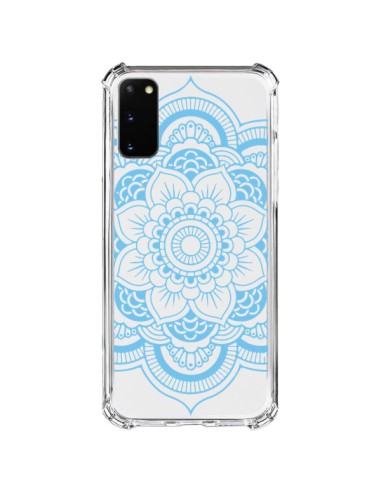 Coque Samsung Galaxy S20 FE Mandala Bleu Azteque Transparente - Nico