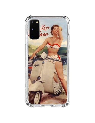 Cover Samsung Galaxy S20 FE Pin Up With Love From Monaco Vespa Vintage - Nico