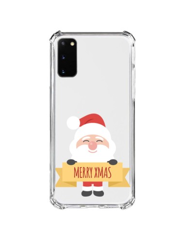 Coque Samsung Galaxy S20 FE Père Noël Merry Christmas transparente - Nico