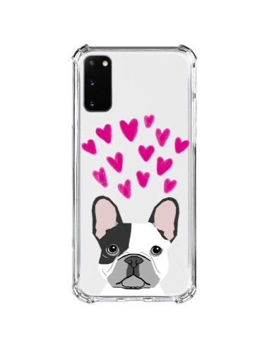 Samsung Galaxy S20 FE Case Bulldog Heart Dog Clear - Pet Friendly
