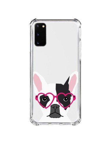 Samsung Galaxy S20 FE Case Bulldog Eyes Heart Dog Clear - Pet Friendly