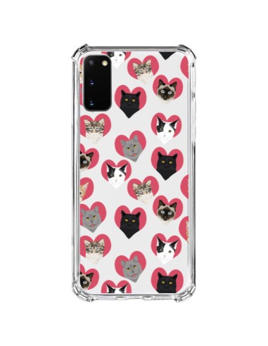 Samsung Galaxy S20 FE Case Cat Hearts Clear - Pet Friendly