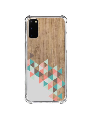 Coque Samsung Galaxy S20 FE Wood Bois Azteque Triangles Archiwoo - Pura Vida