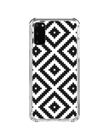 Coque Samsung Galaxy S20 FE Diamond Chevron Black and White - Pura Vida