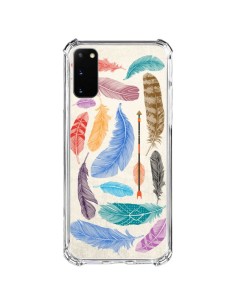 Coque Samsung Galaxy S20 FE Feather Plumes Multicolores - Rachel Caldwell