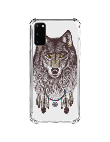 Coque Samsung Galaxy S20 FE Loup Wolf Attrape Reves Transparente - Rachel Caldwell