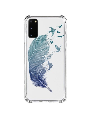 Samsung Galaxy S20 FE Case Plume Fly Birds Clear - Rachel Caldwell