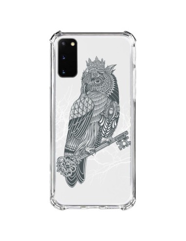 Coque Samsung Galaxy S20 FE Owl King Chouette Hibou Roi Transparente - Rachel Caldwell