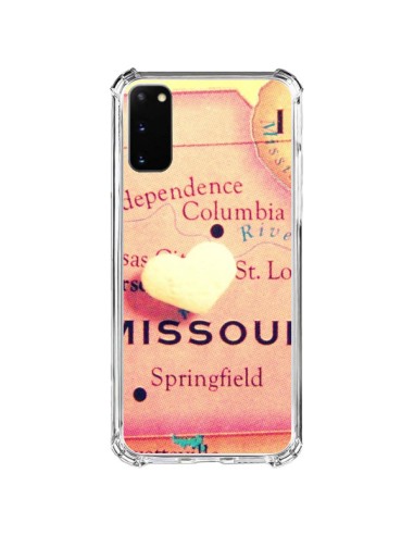 Coque Samsung Galaxy S20 FE Carte Map Missouri Coeoeur - R Delean