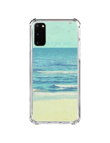 Coque Samsung Galaxy S20 FE Life good day Mer Ocean Sable Plage Paysage - R Delean