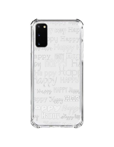 Coque Samsung Galaxy S20 FE Happy Happy Blanc Transparente - R Delean