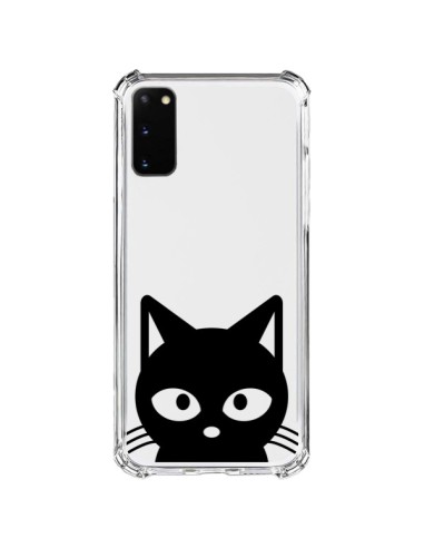 Coque Samsung Galaxy S20 FE Tête Chat Noir Cat Transparente - Yohan B.