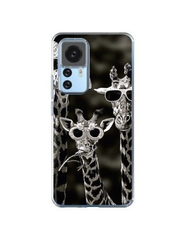 Coque Xiaomi 12T/12T Pro Girafe Swag Lunettes Familiy Giraffe - Asano Yamazaki