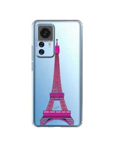 Coque Xiaomi 12T/12T Pro Tour Eiffel Rose Paris Transparente - Asano Yamazaki