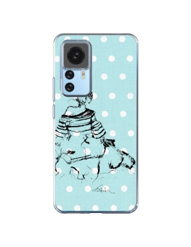 Cover Xiaomi 12T/12T Pro Bozza Donna a Pois Fashion Modaa - Cécile