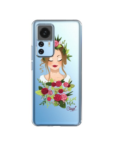 Coque Xiaomi 12T/12T Pro Femme Closed Eyes Fleurs Transparente - Chapo